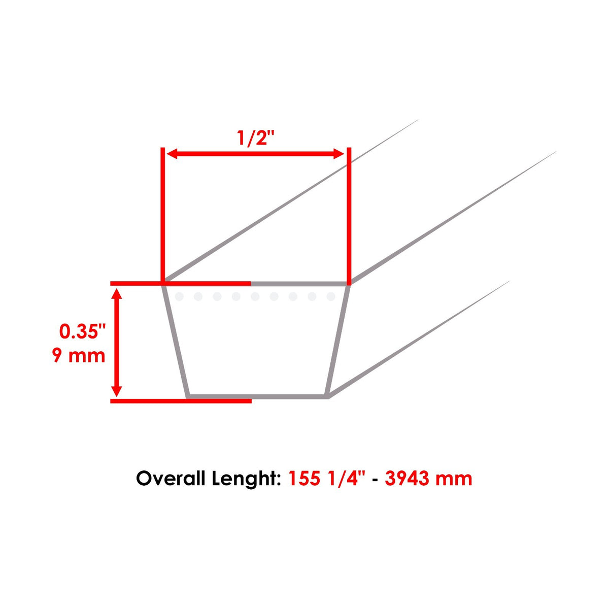 Deck Belt 50 Inch Replacement for Snapper 355Z 360Z 375Z 400Z (2000–2024)