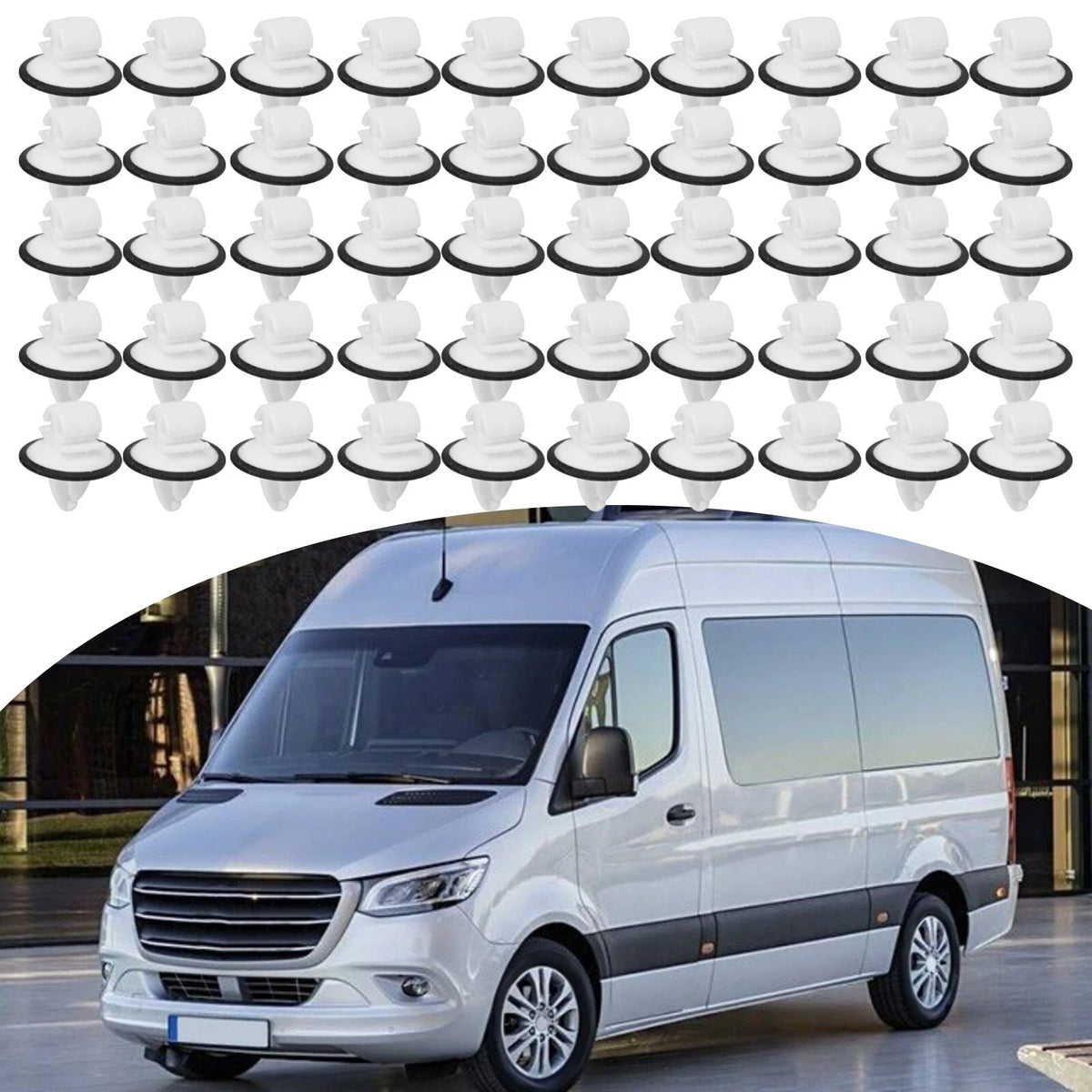 50 Trim Clips for Mercedes Bumper Fixing (Exact Fit)