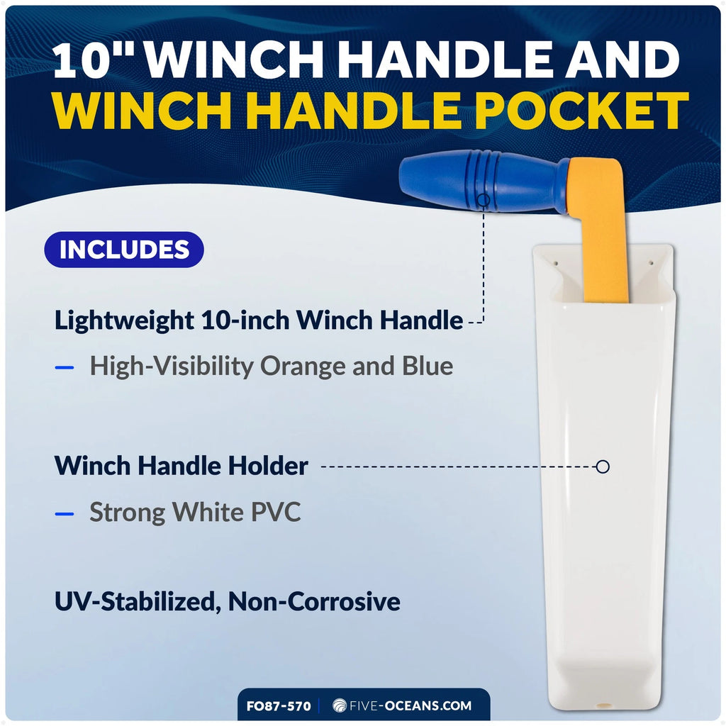 Winch Handle and Holder Pocket Set for Sailboat (FO87-570)