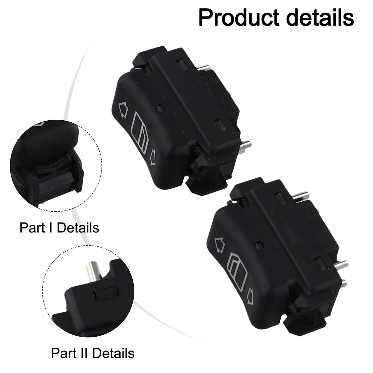 2X Power Glass Right Window Lift Control for 300TD (1987)