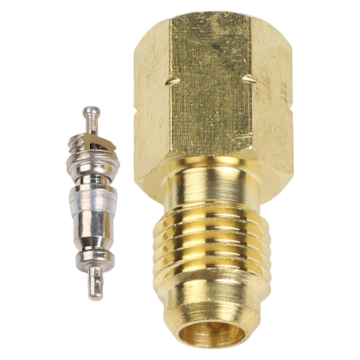 Brass R32 Left Handed 14 SAE Thread Adapter for Mini Split HVAC