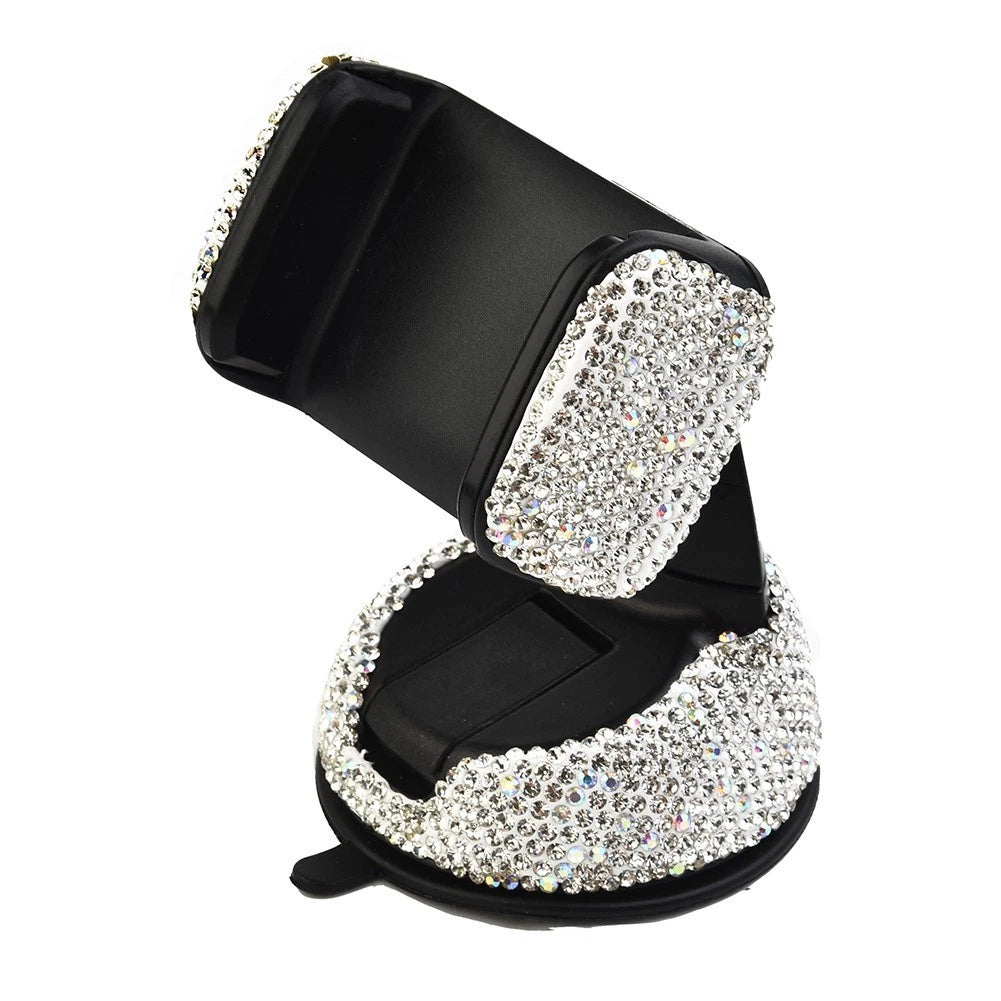 Rhinestone Car Phone Holder Stand for Luxury Interior Accessories