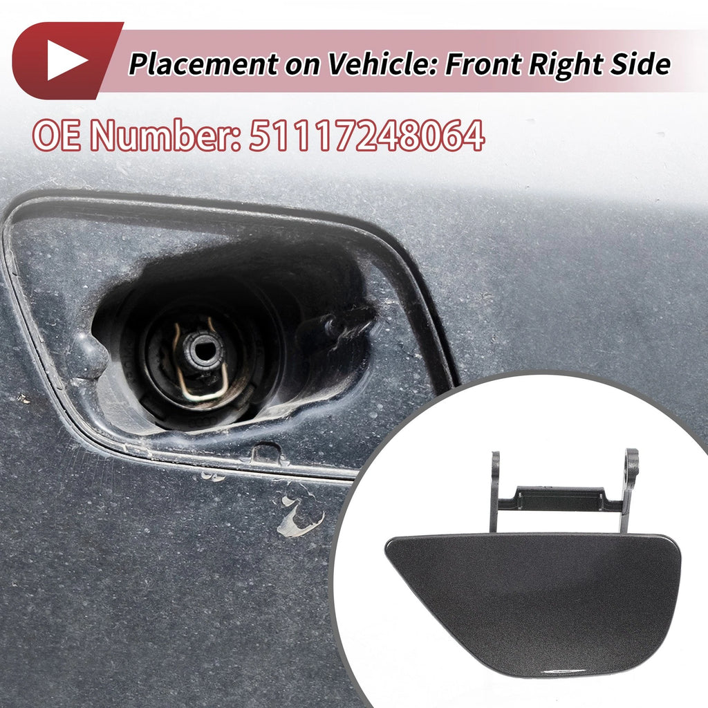 Front Right Washer Nozzle Cover Cap Replacement for BMW 535i GT (2010–2017)