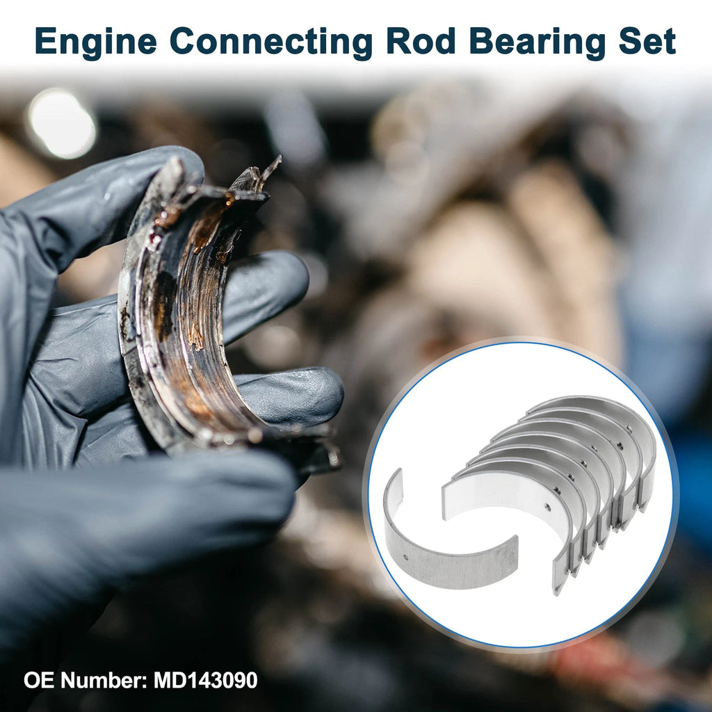 Connecting Rod Bearing Set Replacement for Mitsubishi 8 Piece Rod Kit (—)