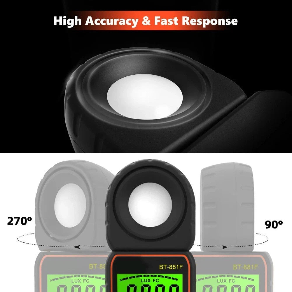 Digital Lux Meter for Measuring Light Intensity (1 to 400000)