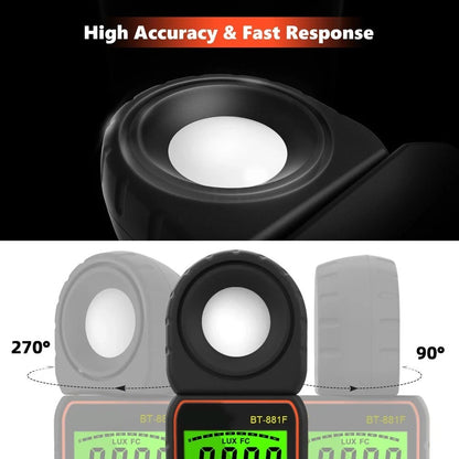 Digital Lux Meter for Measuring Light Intensity (1 to 400000)