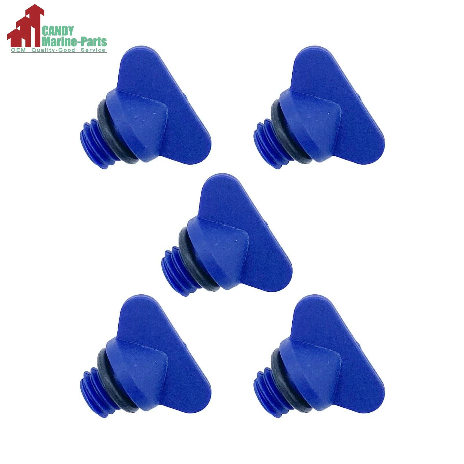 Set of 5 Exhaust Manifold Water Drain Plugs for Mercruiser (#13992, 18-4226, 22-806608A1)