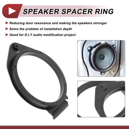 Speaker Spacer Ring Adaptor for Chevrolet Avalanche 6.5in (2007–2020) 2 Pcs