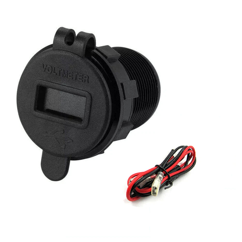 Dual USB Charger Power Outlet with LED Display for