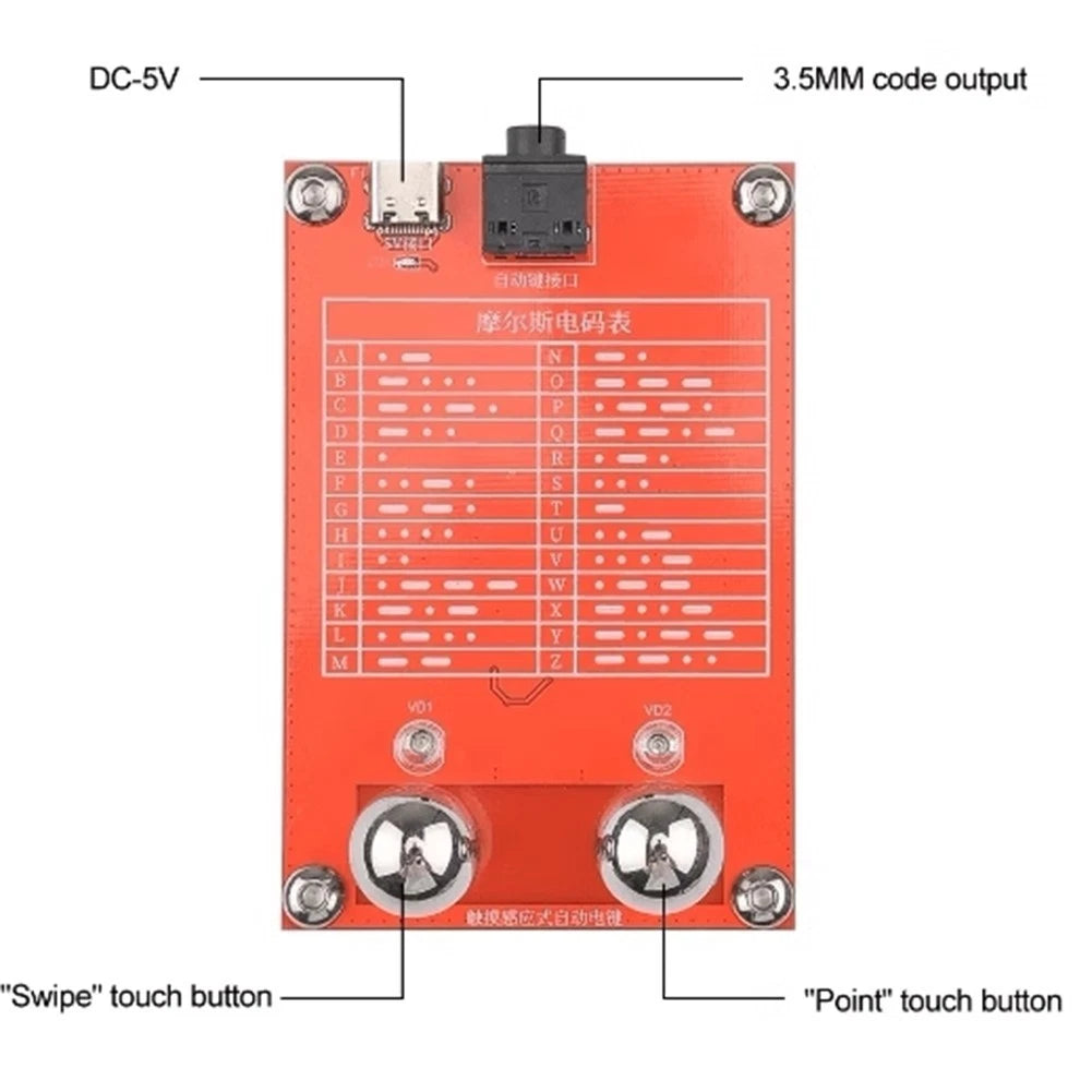 Touch Sensitive CW Key with 3.5mm Jack for (2010–2023)