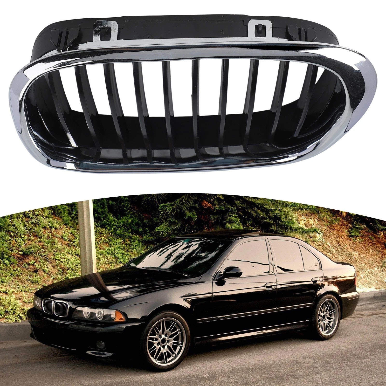 Chrome Black Kidney Grille for BMW 3 Series (2012–2019)