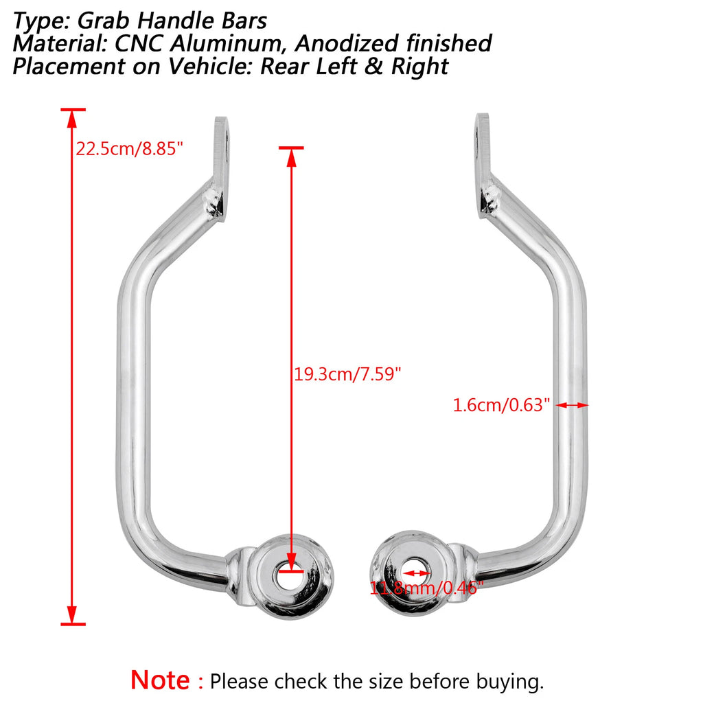 Passenger Handle Grab Bar for Kawasaki Z900RS (2017–2022) Chrome