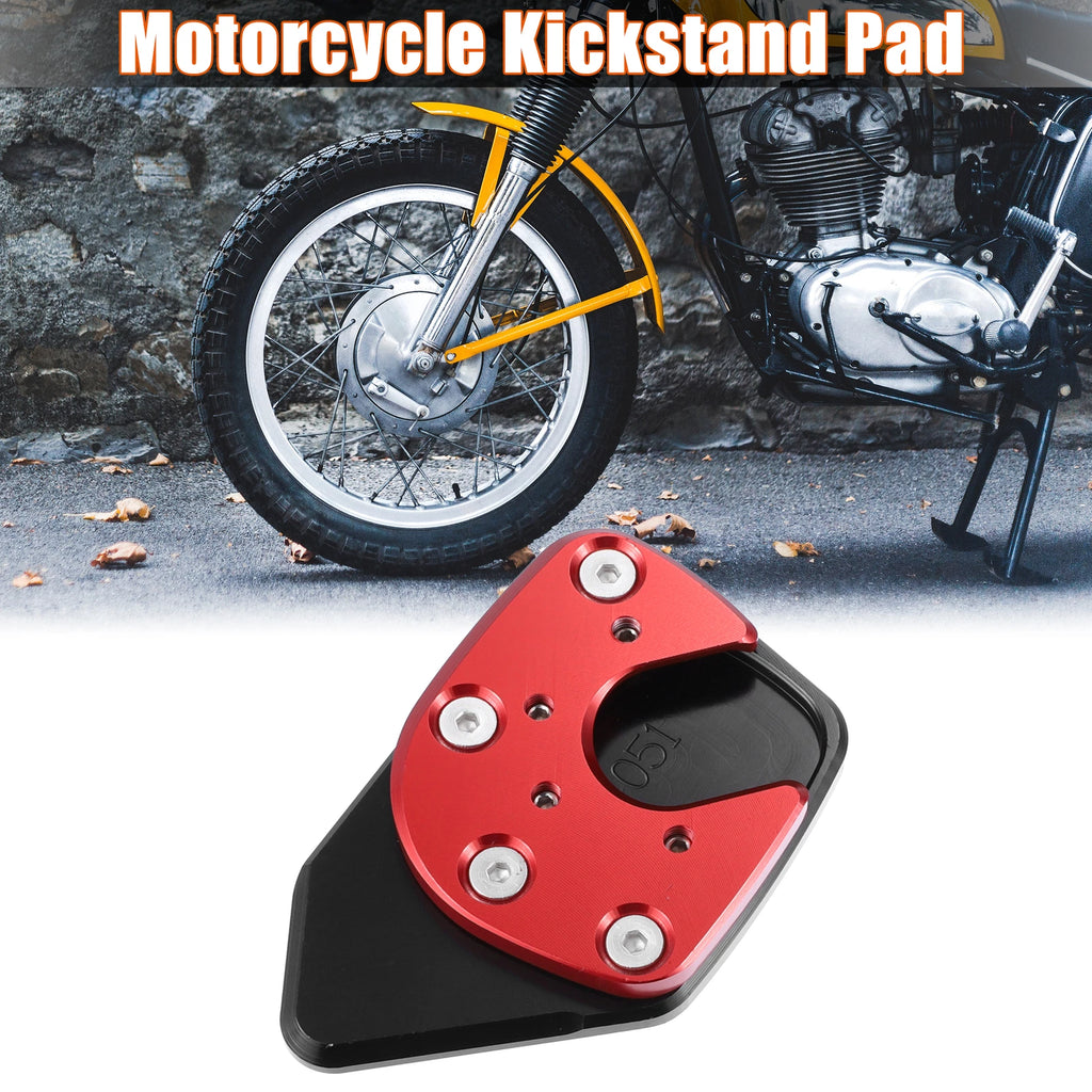 Kickstand Extension Pad for Honda Motorcycles (Black Red)