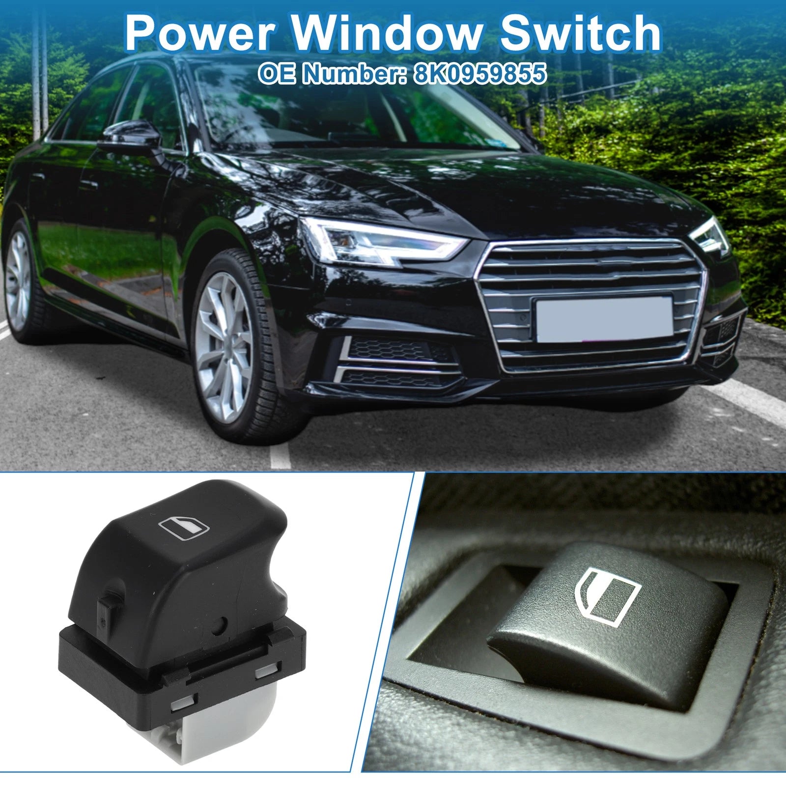 Passenger Side Power Window Switch for Audi A4 A5 S5 (2009–2017)