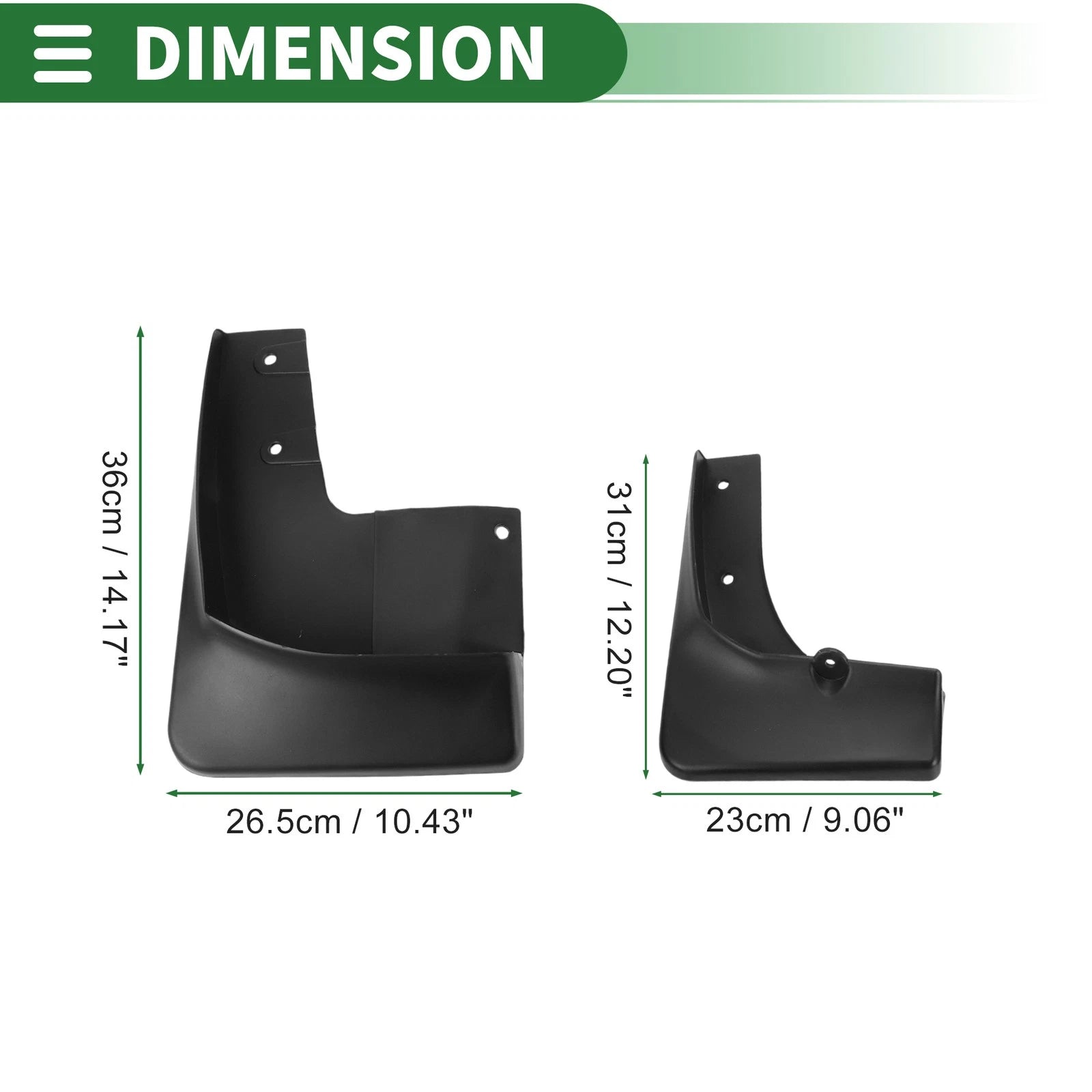 Mud Flaps Splash Guards 1 Set for Mitsubishi Outlander (2003–2006)