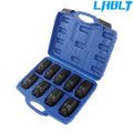 9pcs Deep Impact Socket Tool Kit for Metric Axle Hub Nut (1/2" Drive)