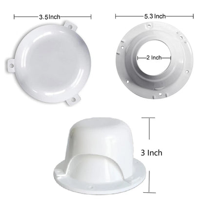 2X Roof Vent Cap for RV Camper Trailer Black Tanks