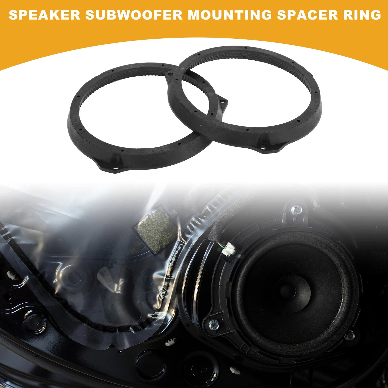 2X Speaker Subwoofer Mounting Spacer Bracket Ring for Ford 6.5" ABS