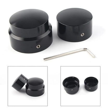 Black Rear Axle Nut Cover Cap Sets for Harley 2015-Later XG 2008-Later XL Dyna