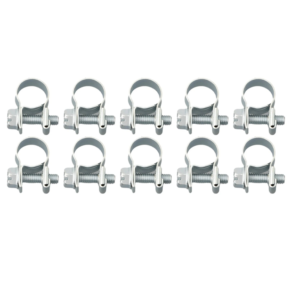 Set of 10 Hose Clips for Fuel Line or Petrol Pipe