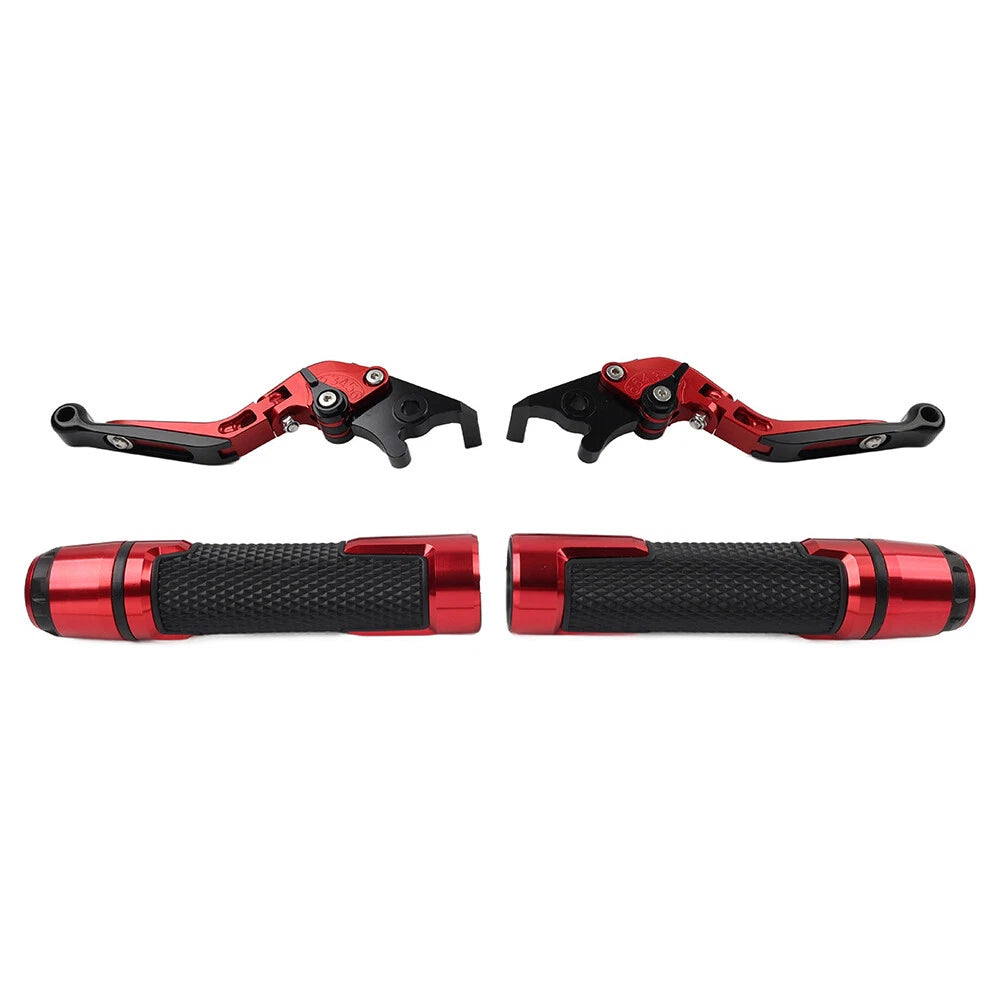 Red Extendable Brake Clutch Levers Handlebar Grips for BMW C650GT C600 (2012–2018)
