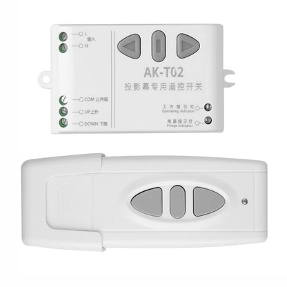 433MHz RF Wireless Remote Control Switch for Projection Screen (AC 85-250V)