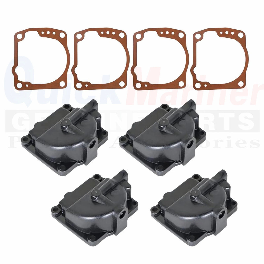 4X Float Chamber Carb Bowl with Gasket 343870 for OMC Johnson/Evinrude (N/A)