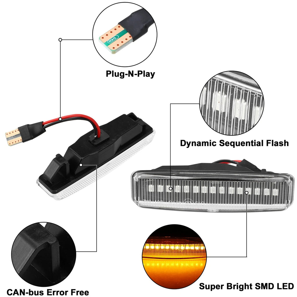 LED Side Marker Lights Pair with Signal for BMW (2010–2019)