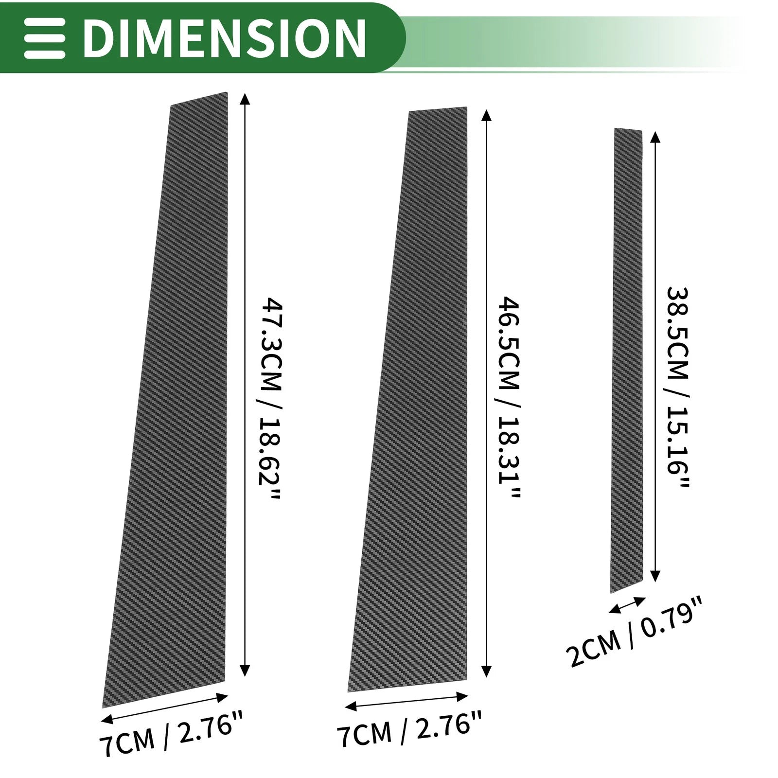 6 Pcs Door Pillar Window Trim Replacement for Lexus LS (2001–2006) Black
