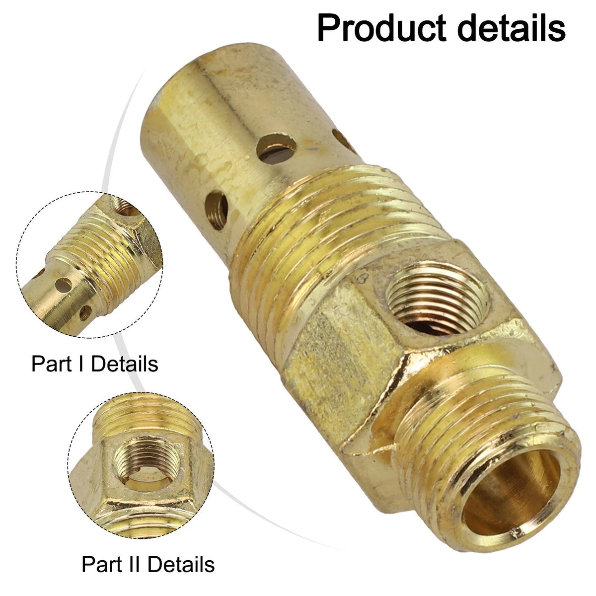Zinc Brass Check Valve for Air Compressor (G3/8 Male Threaded)