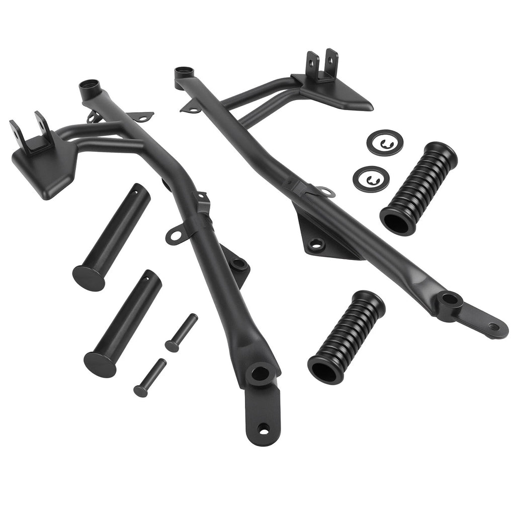 Set of 2 Black Passenger Foot Pegs for Kawasaki Vulcan S EN650 ABS (2015–2024)