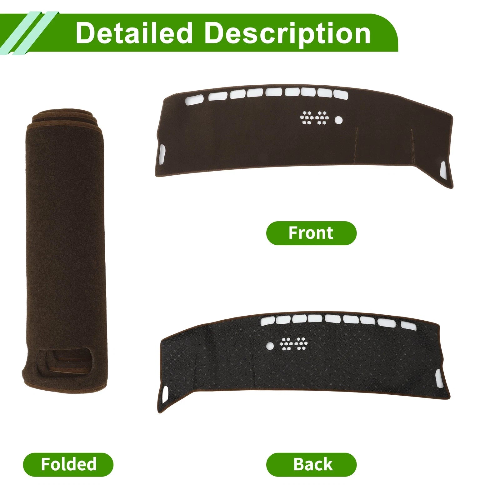 Dashboard Cover for Kia Niro (EV/PHEV/HEV) (2023–2025) Brown Polyester 1 Pc