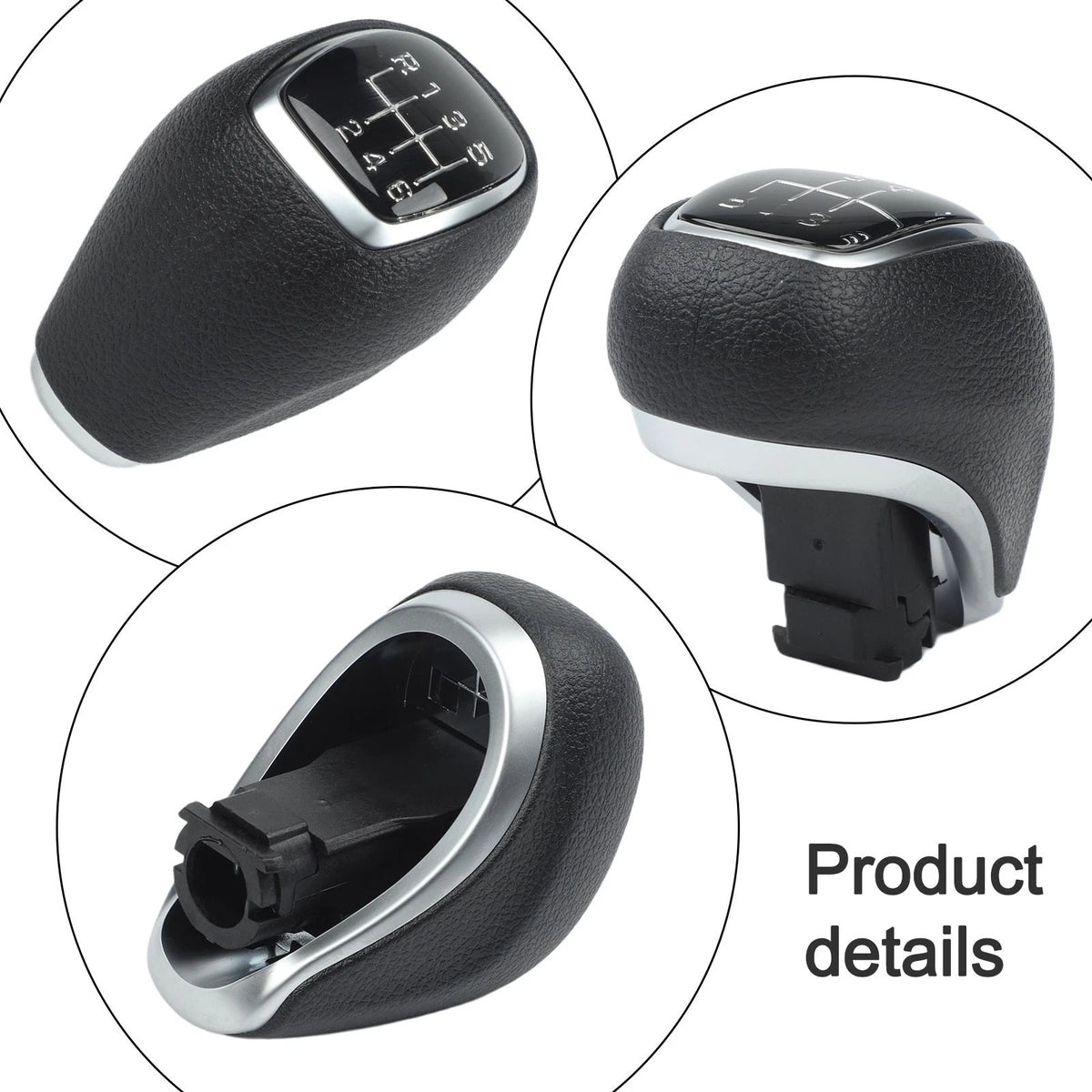 Gear Lever Knob for Car Interior Upgrade (Easy Installation, Plastic)
