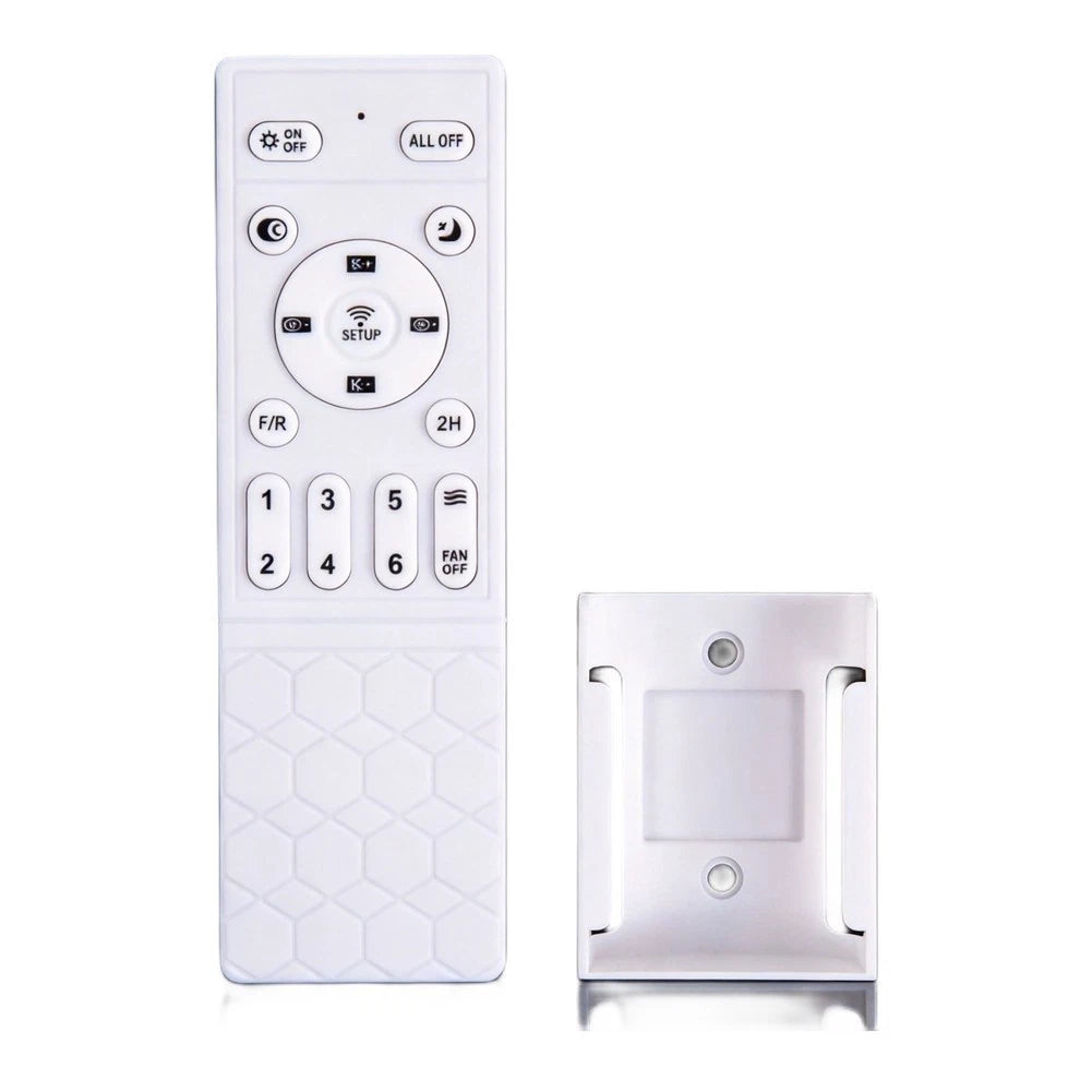Ceiling Fan Remote Controller 24V 6 Speeds Timer White Plastic