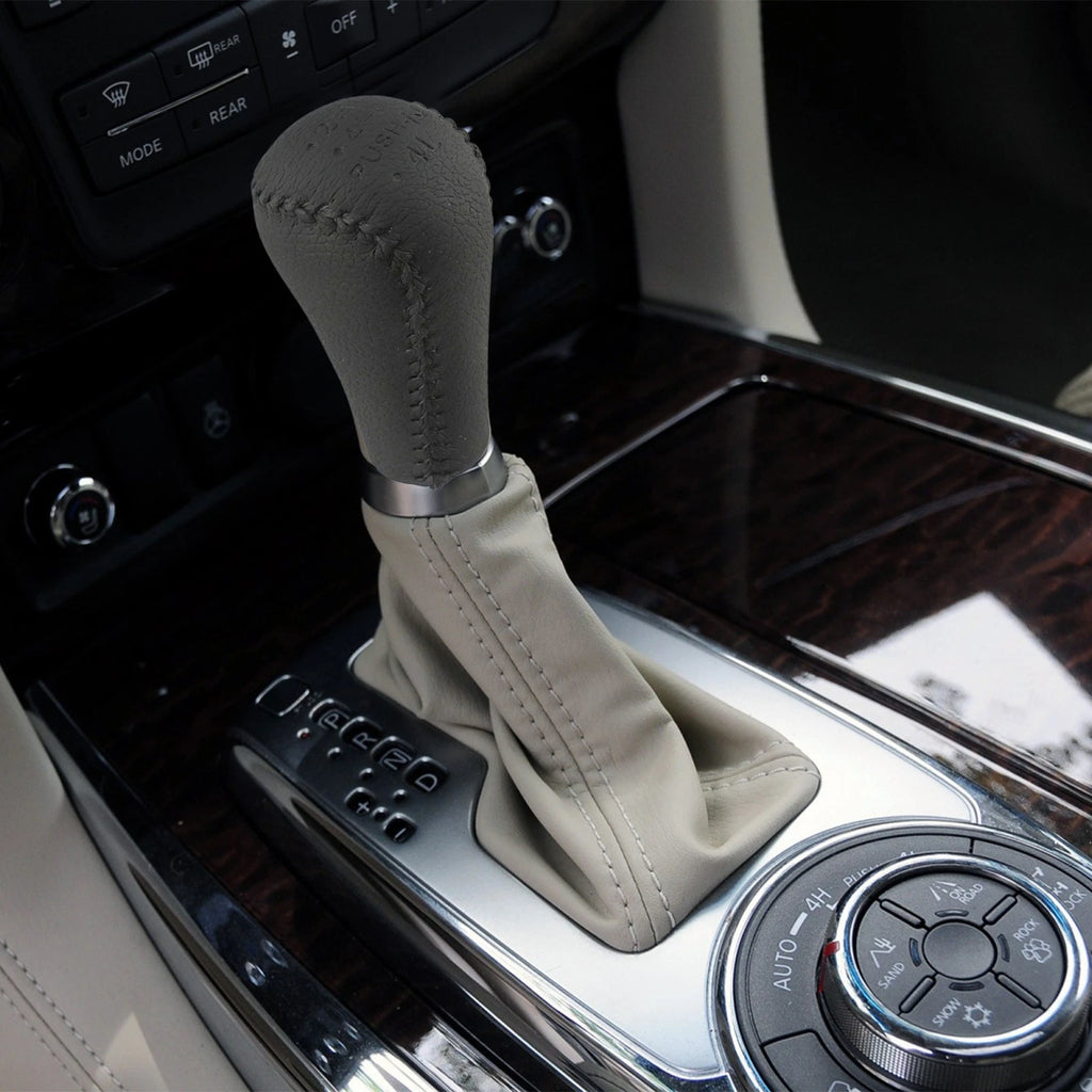Replacement Black Leather Gear Shift & Transfer Knobs for Nissan Patrol GU GQ