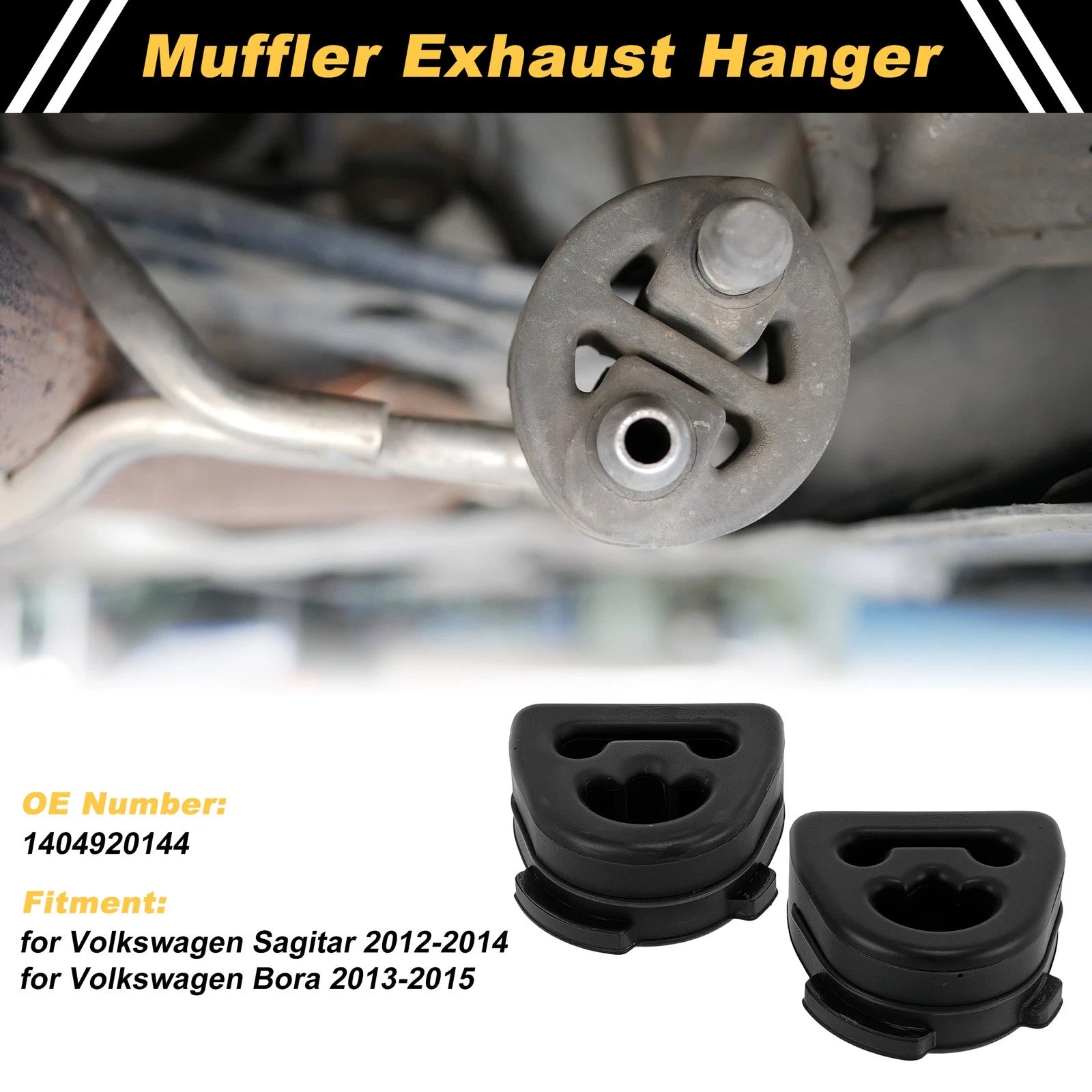 Exhaust Muffler Hanger Rubber 2PCS for Volkswagen Sagitar (2012–2014)