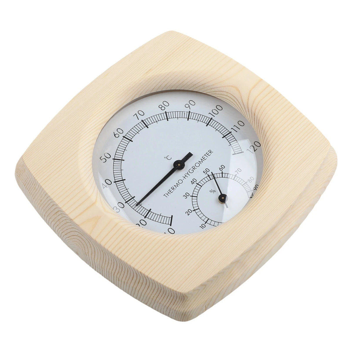 Compact Wooden Sauna Gauge for Accurate Environmental Readings