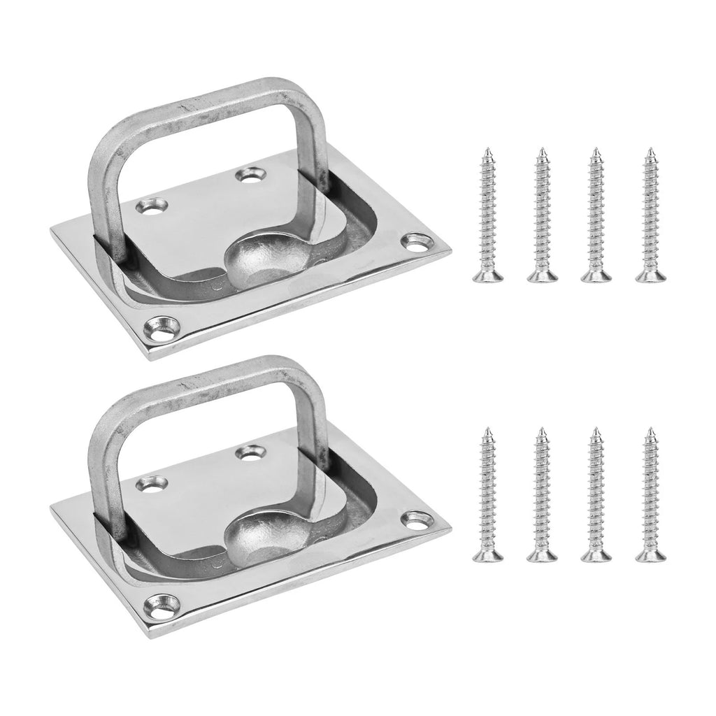 2X Stainless Steel Recessed Pull Handles for Boats