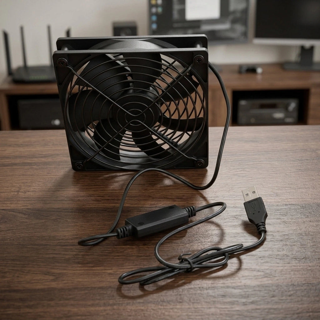 5V USB Fan for Router and PC Cooling (Adjustable Air Volume)