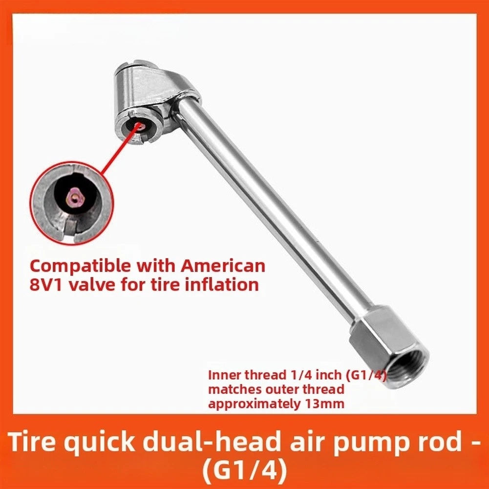 2 Inch Steel Tire Inflator for Bikes and Cars