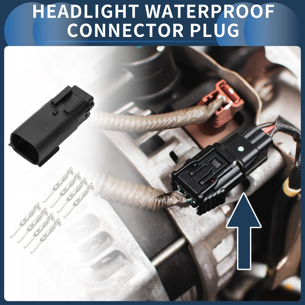 Headlight Connector Plug 8 Pin Waterproof for Buick Encore (2013–2019)