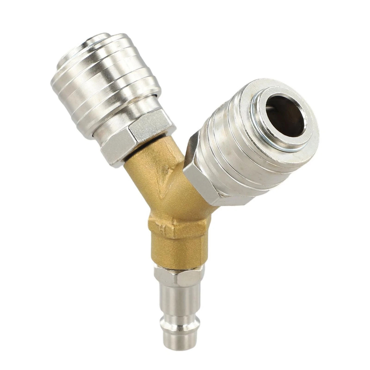 Dual Tool Connection Air Compressor for Compatibility with Air Hose Extensions