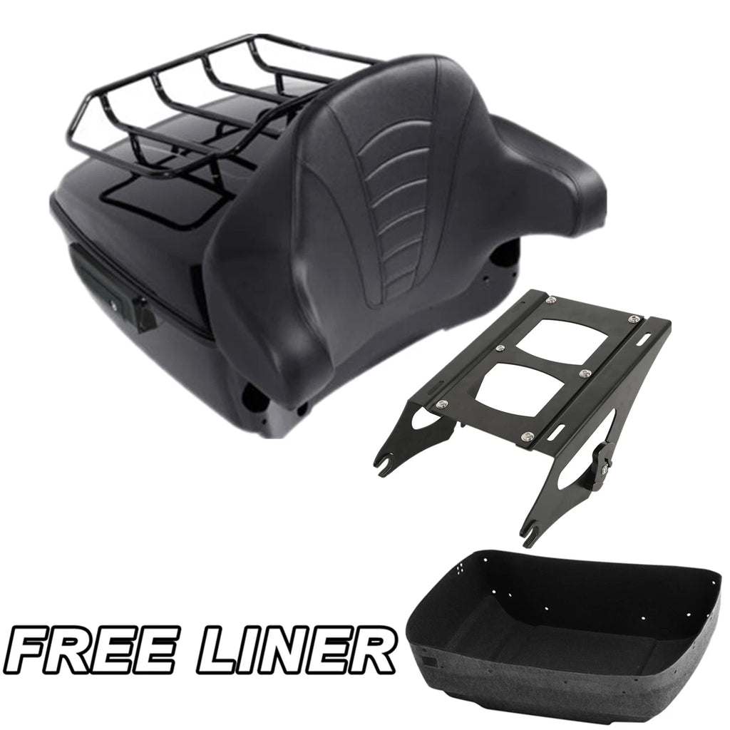 Trunk Backrest Pad Mount Rack for Harley Touring Road Glide (2014–2023)
