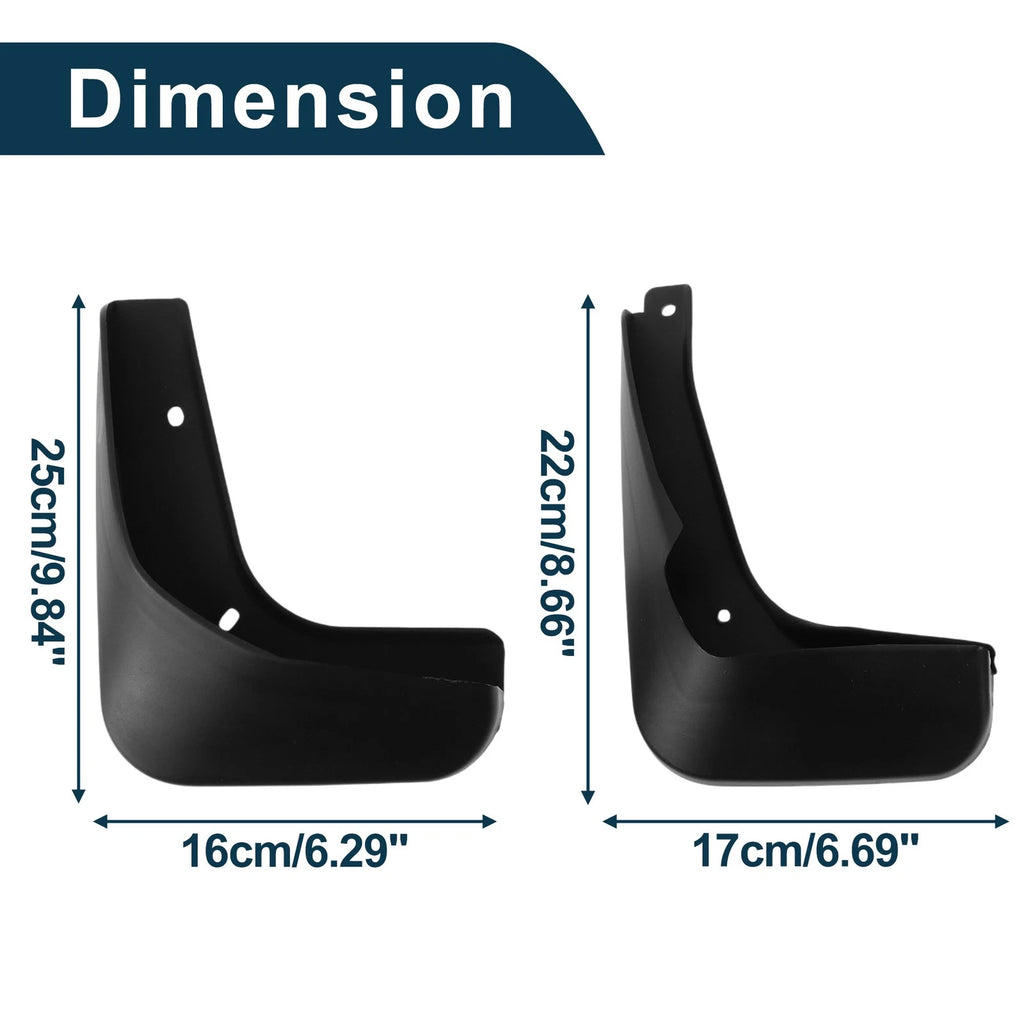 Mud Flaps Splash Guards 1 Set for Volkswagen Polo Hatchback (2011–2014)