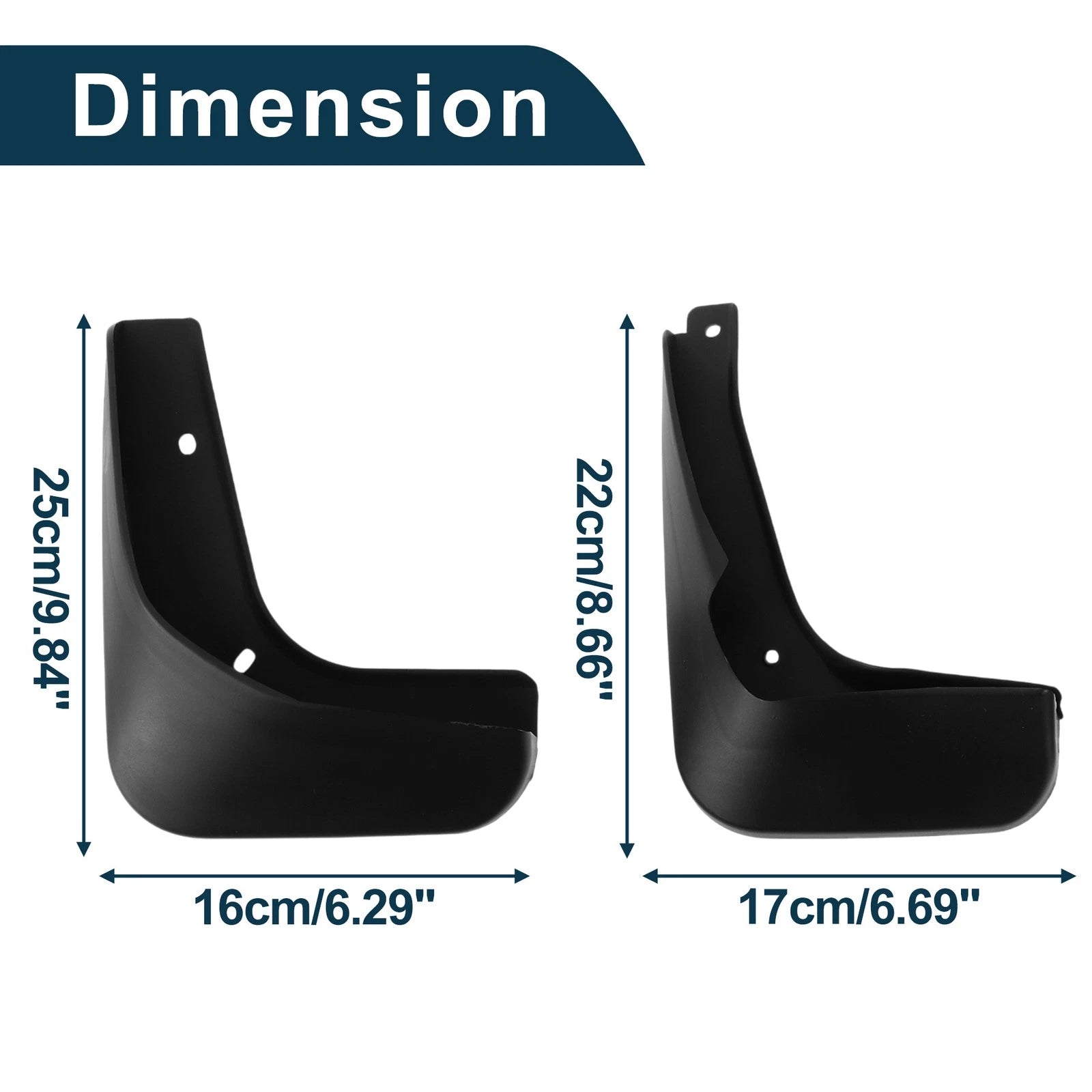 Mud Flaps Splash Guards 1 Set for Volkswagen Polo Hatchback (2011–2014)