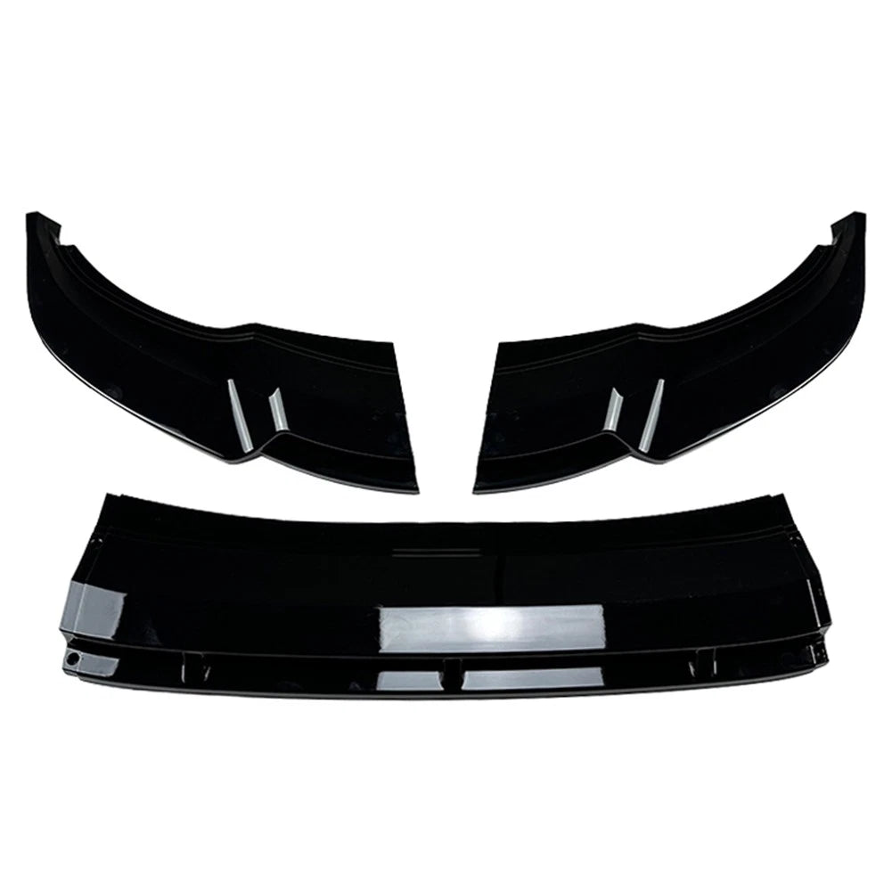 Front Bumper Spoiler Lip for Volkswagen Tiguan Rline (2021–2023) Glossy Black