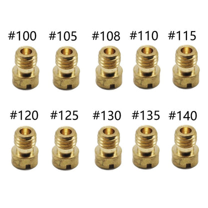 10Pcs Replacement Carburetor Main Jet Kit Fit for CVK Carb K100-K140 Motorcycle