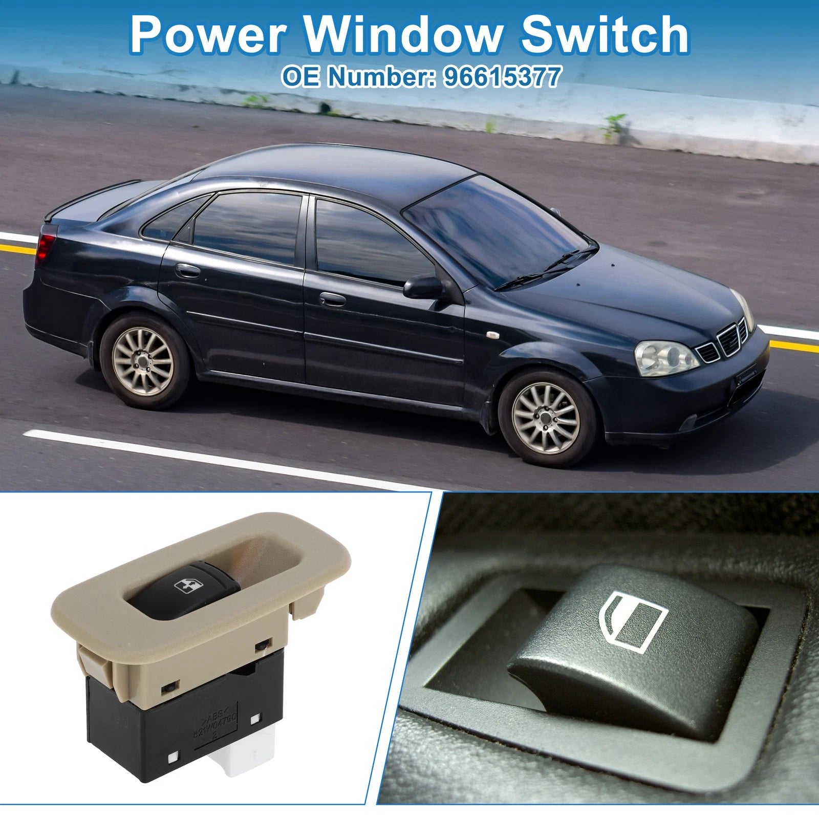 Rear Left Side Power Window Switch for Chevrolet Lacetti Optra (2003–2013)