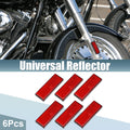 6 Piece Safety Spoke Reflector for Motorcycle Bicycle (Red) (Fits All)