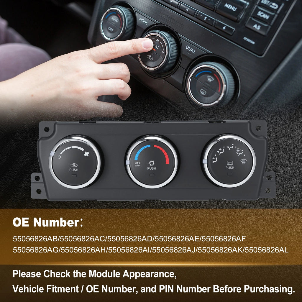A C Heater Climate Control Module Panel for Dodge Ram 1500 (2009–2011)